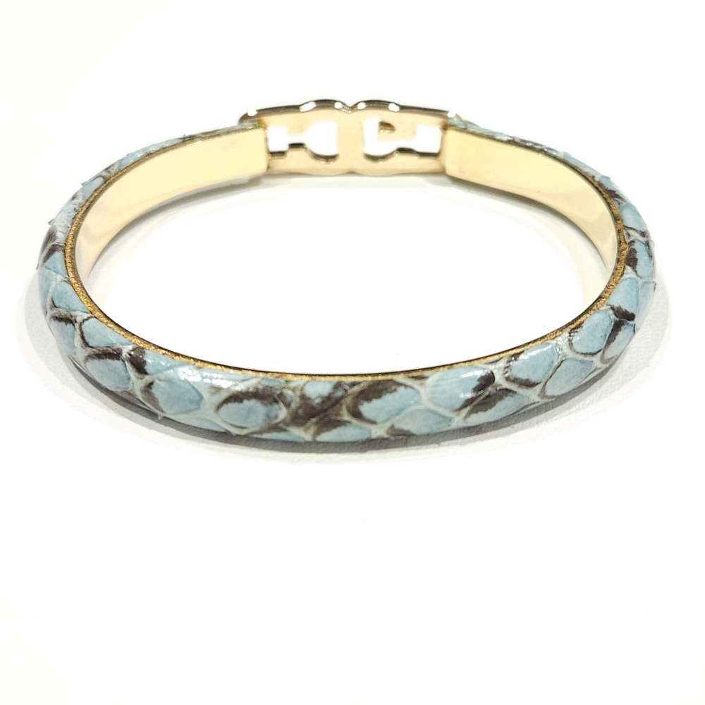 ❤️ 2/$30 Casini & Gori Vintage Snakeskin Bracelet 24KT Gold Plated Made in Italy - Picture 5 of 16